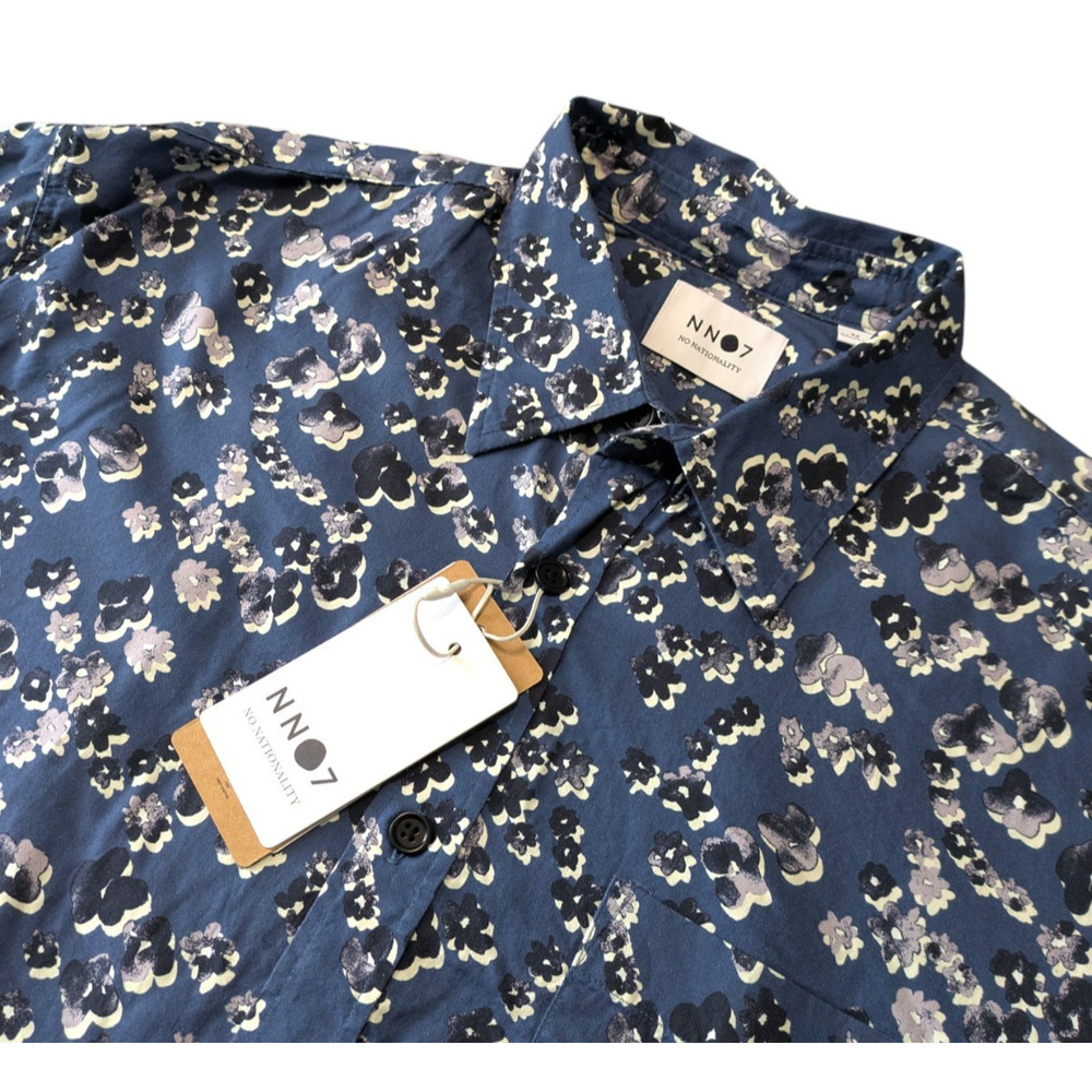 New NN07 Men's Blue Floral Shirt nn.07